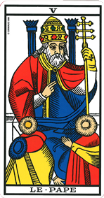 La lame du Pape tarot de Marseille 