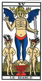 La lame du Diable tarot de Marseille 