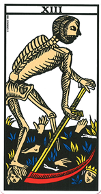 La lame de La Mort tarot de Marseille 