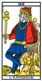 La lame de L’empereur tarot de Marseille 