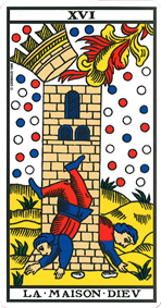 La lame de La Maison Dieu tarot de Marseille