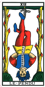 La lame du Pendue tarot de Marseille 