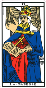 Lame de la Papesse tarot de Marseille