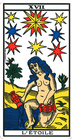 La lame de L'étoile tarot de Marseille